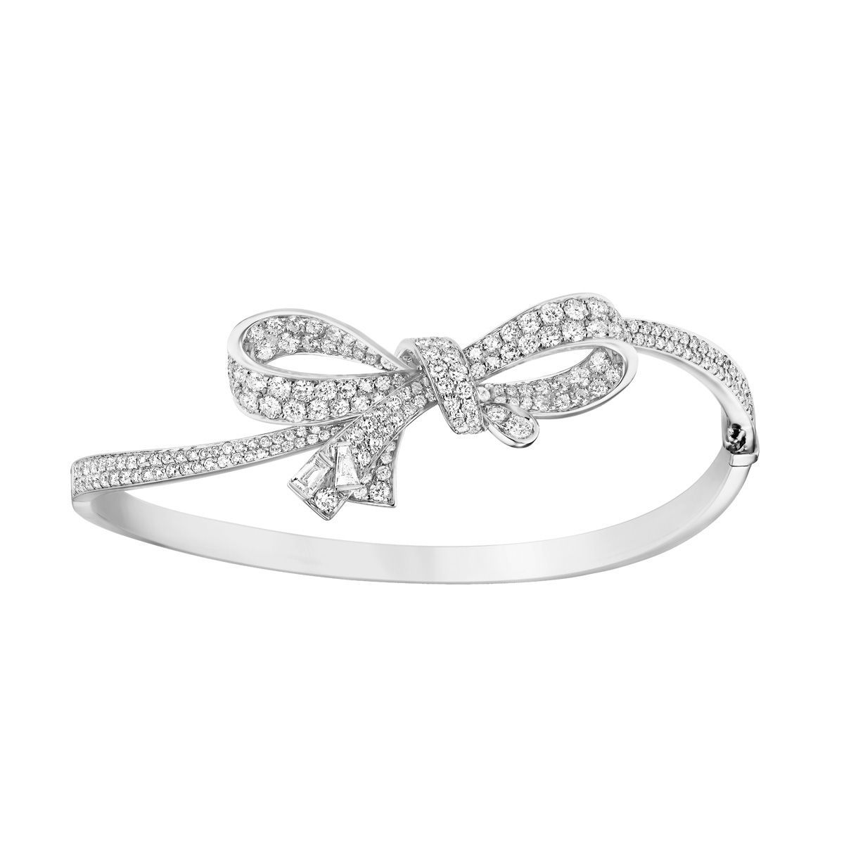 18K White Gold Diamond Bangle