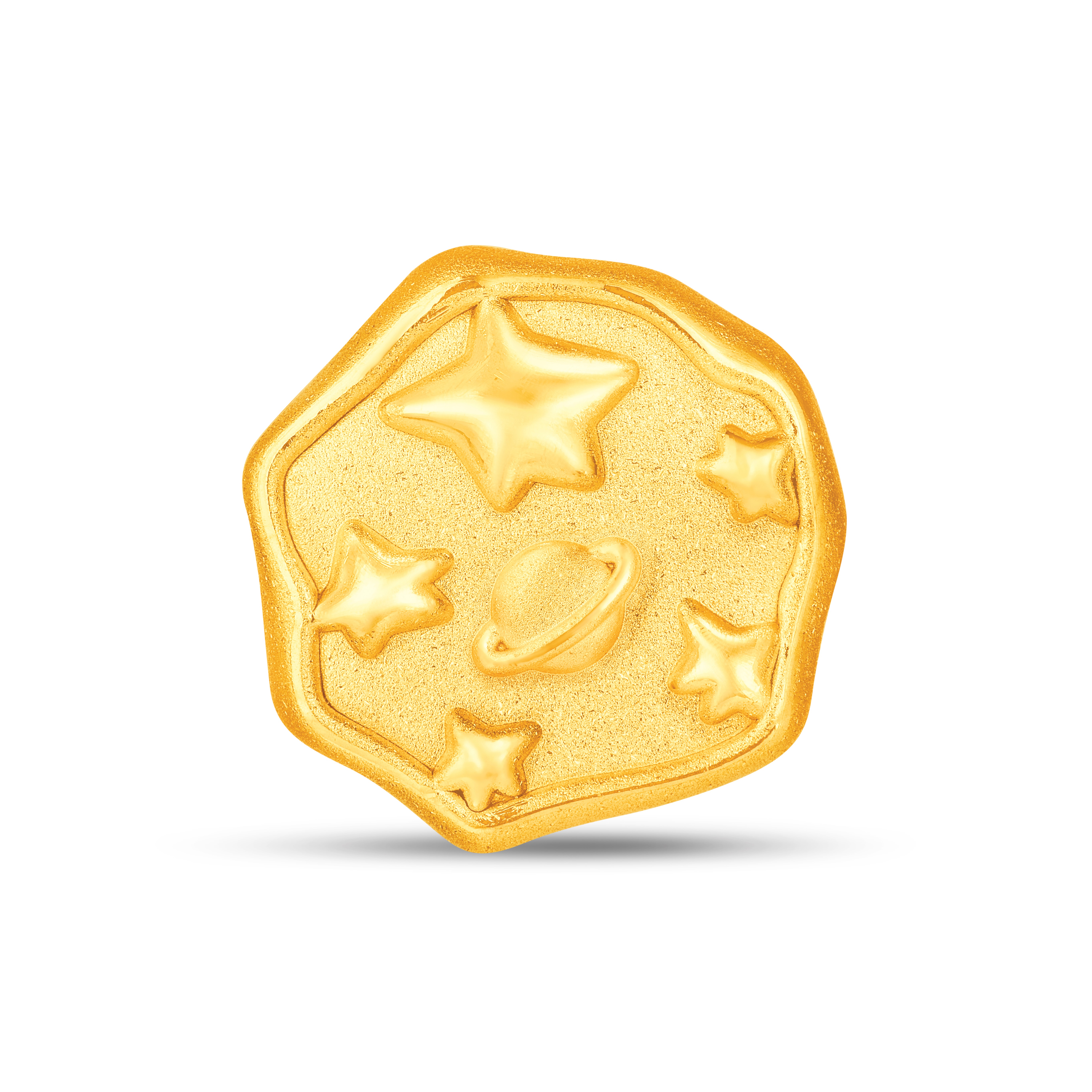 Don Mak Special Edition Fine Gold Charm - Le Petit Prince and Crown