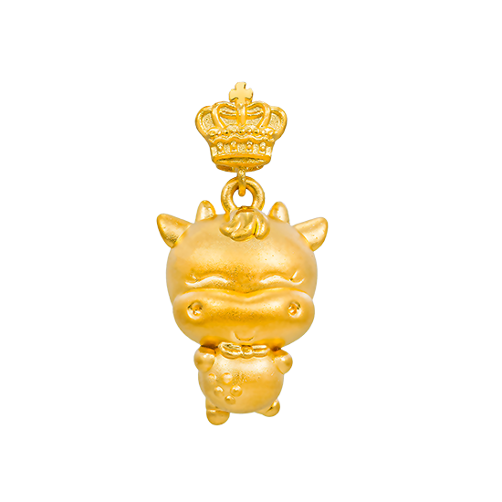Fine Gold Ox Pendant - Tangerine