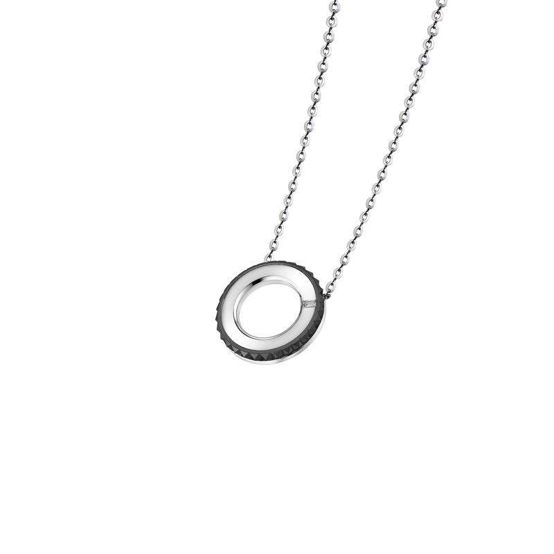 18K White Gold, Rhodium Black Gold and Diamond Necklace