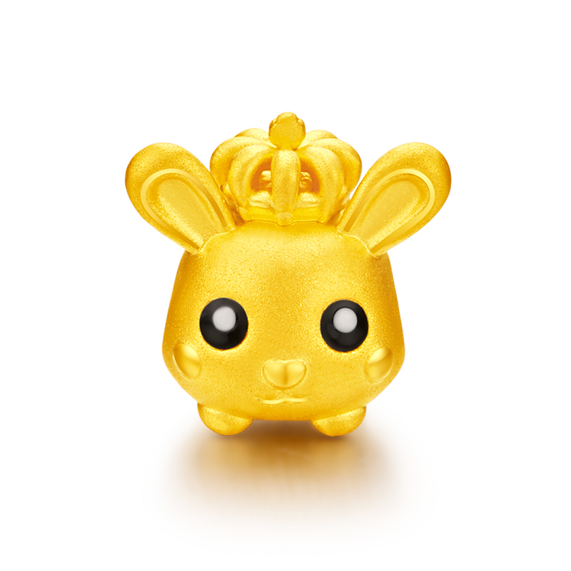 Chinese Zodiac 2021: Rabbit - Fine Gold Pendant (With Red Bracelet)