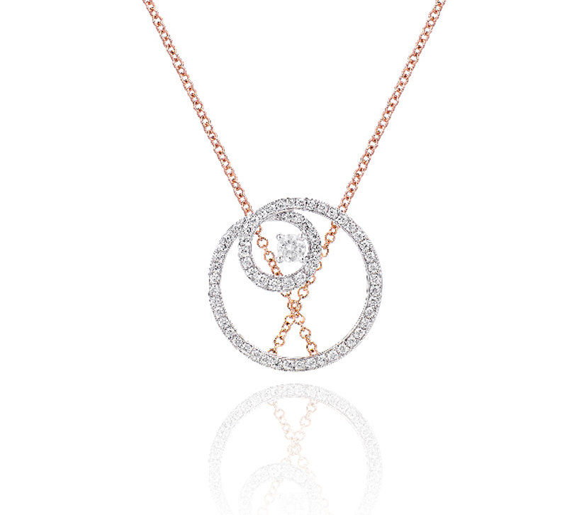 18K White Gold Diamond Necklace