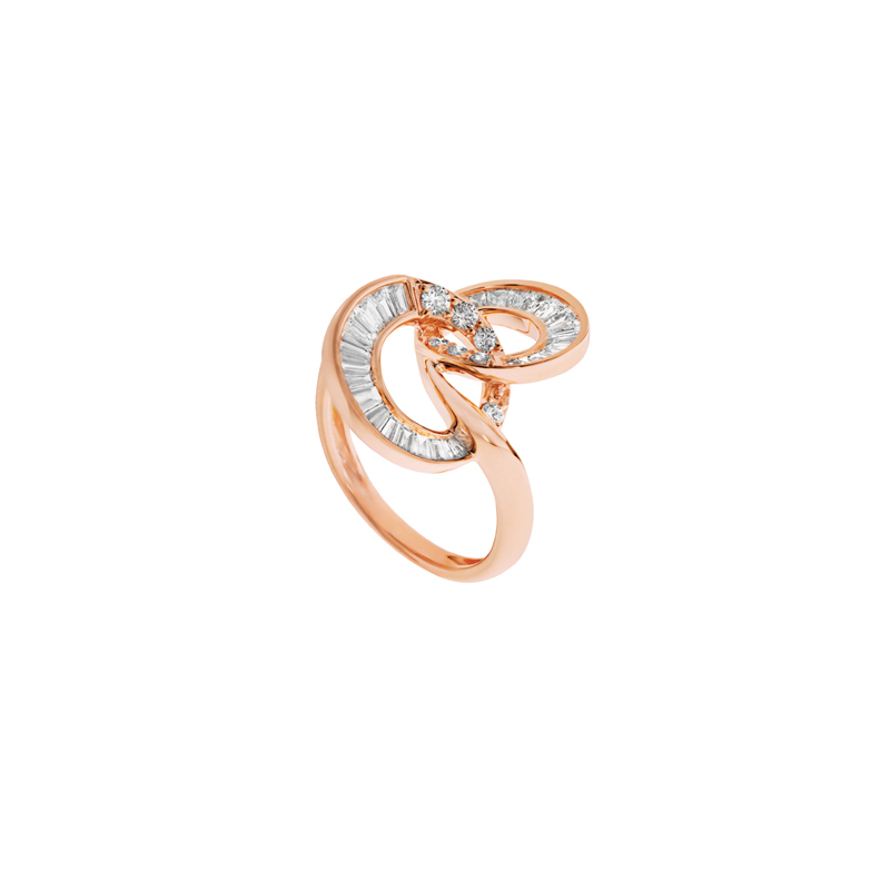 18K Rose Gold Diamond Ring