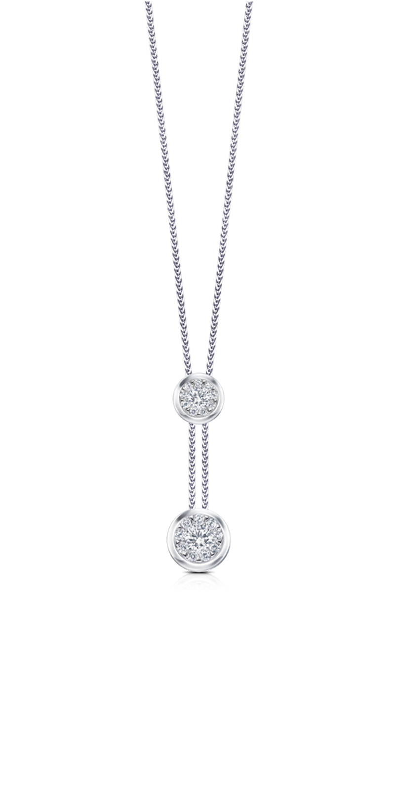 18K White Gold Diamond Necklace