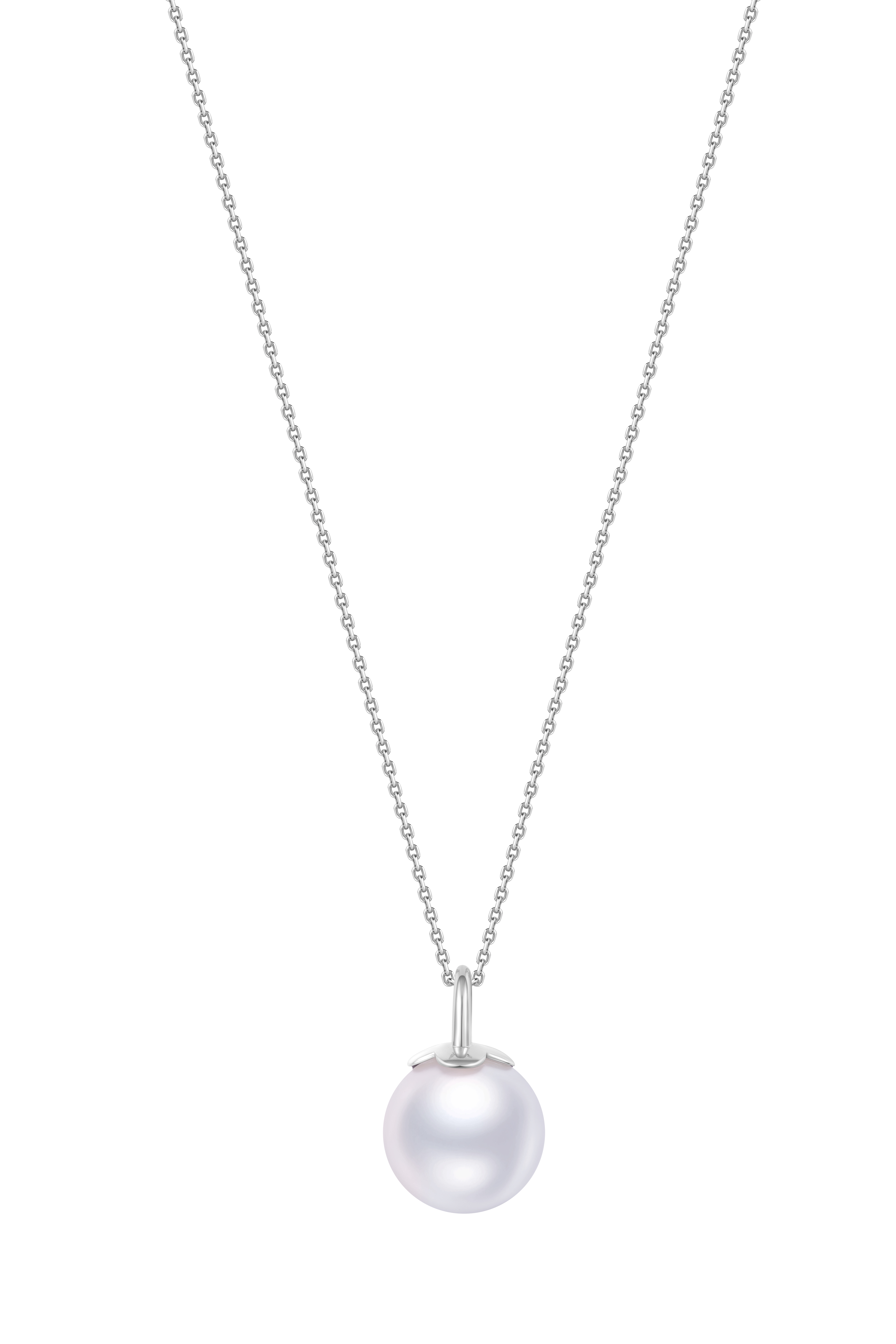 18K White Gold Pearl Necklace