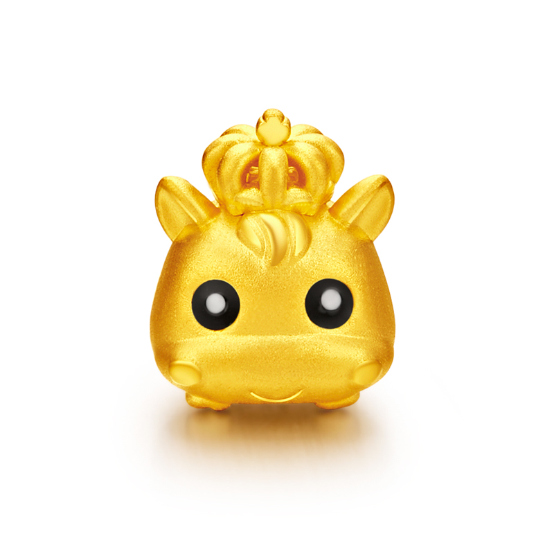 Chinese Zodiac 2021: Horse - Fine Gold Pendant (With Red Bracelet)