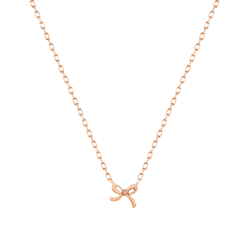 18K Rose Gold/ 18K White Gold Diamond Necklace